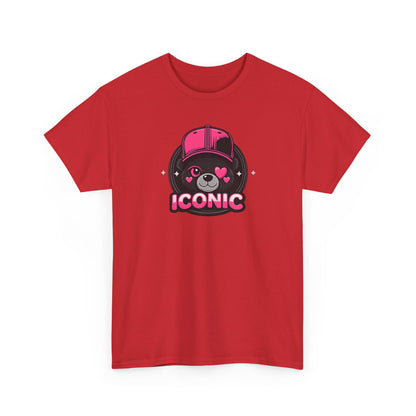 Iconic Bear Graphic Tee — Cute Pink Bear Cap T‑Shirt