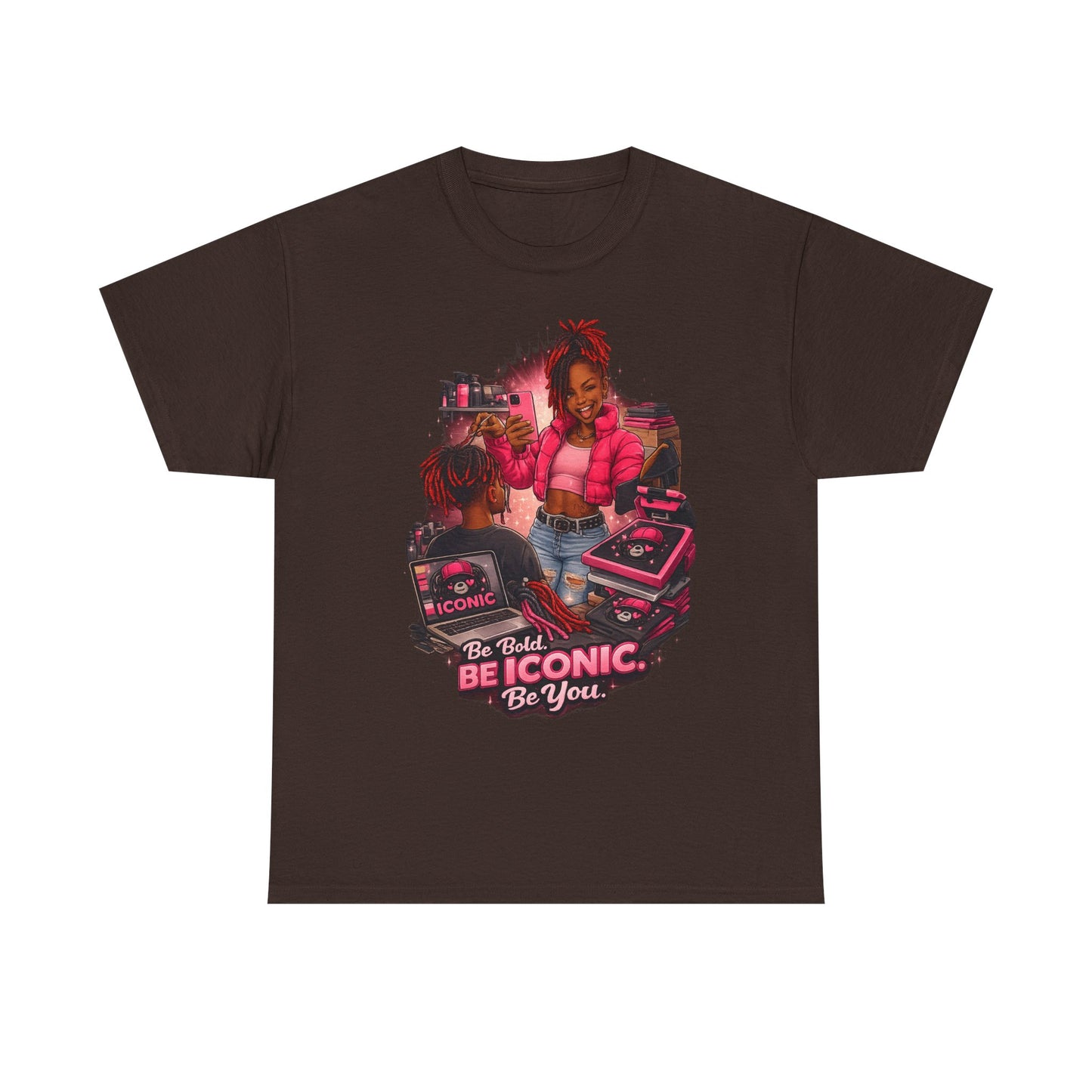 Be Iconic Tee — "Be Bold, Be Iconic, Be You" Graphic T-Shirt