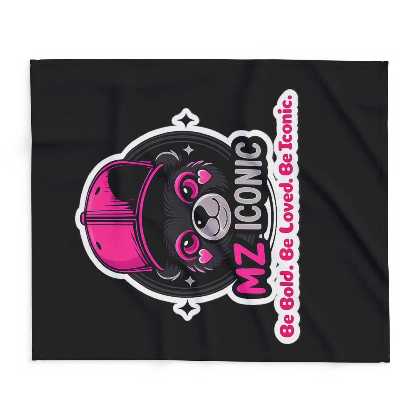 MZ Iconic Bear Fleece Blanket – "Be Bold. Be Loved. Be Iconic."