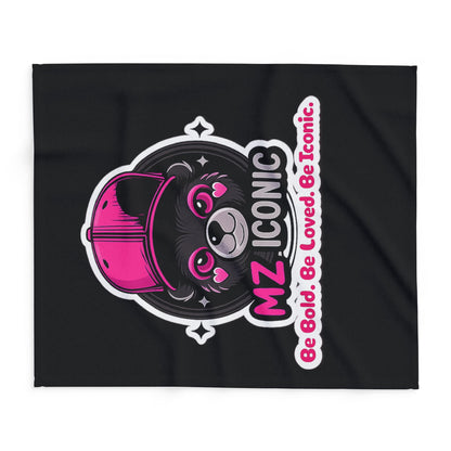 MZ Iconic Bear Fleece Blanket – "Be Bold. Be Loved. Be Iconic."