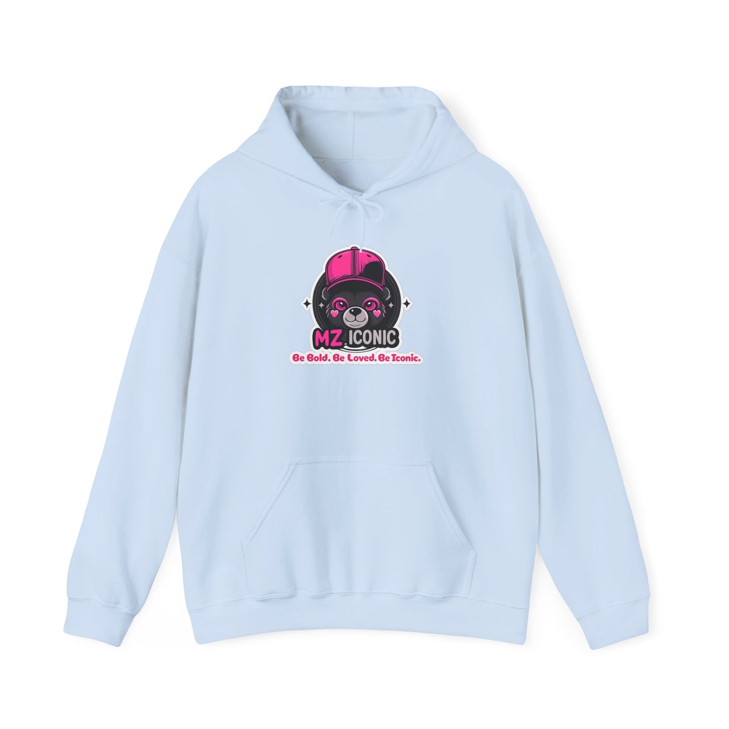 MZ Iconic Pink Skull Hoodie — "Be Bold. Be Loved. Be Iconic." Graphic Pullover