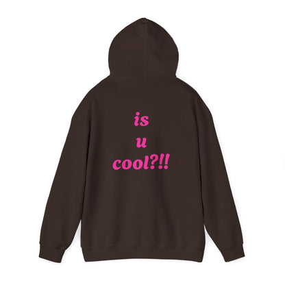 Cute Bear 'MZ Iconic' Hoodie — Back 'Is U Cool?!!' Graphic Pullover