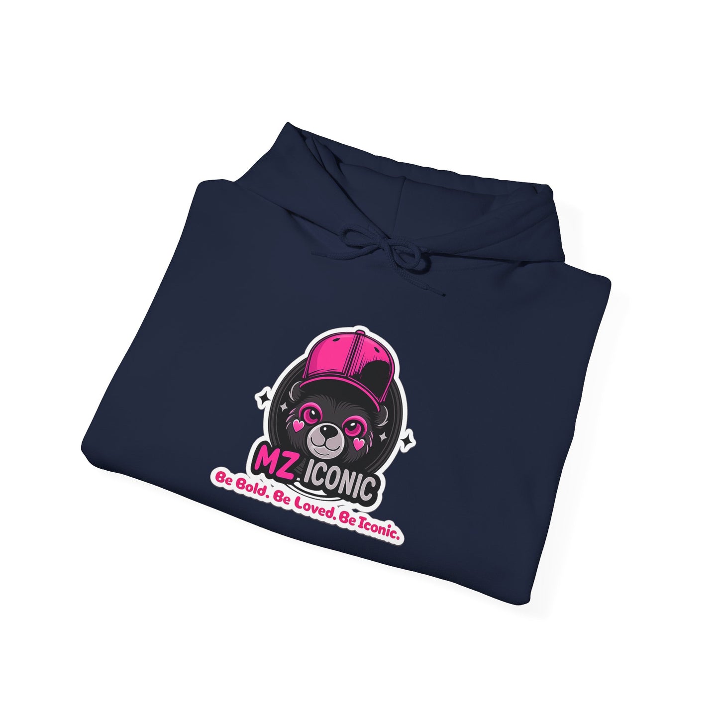 MZ Iconic Pink Skull Hoodie — "Be Bold. Be Loved. Be Iconic." Graphic Pullover