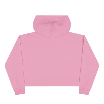 Crop Hoodie — "MZ Iconic" Cute Pink Bear Graphic Cropped Hoodie