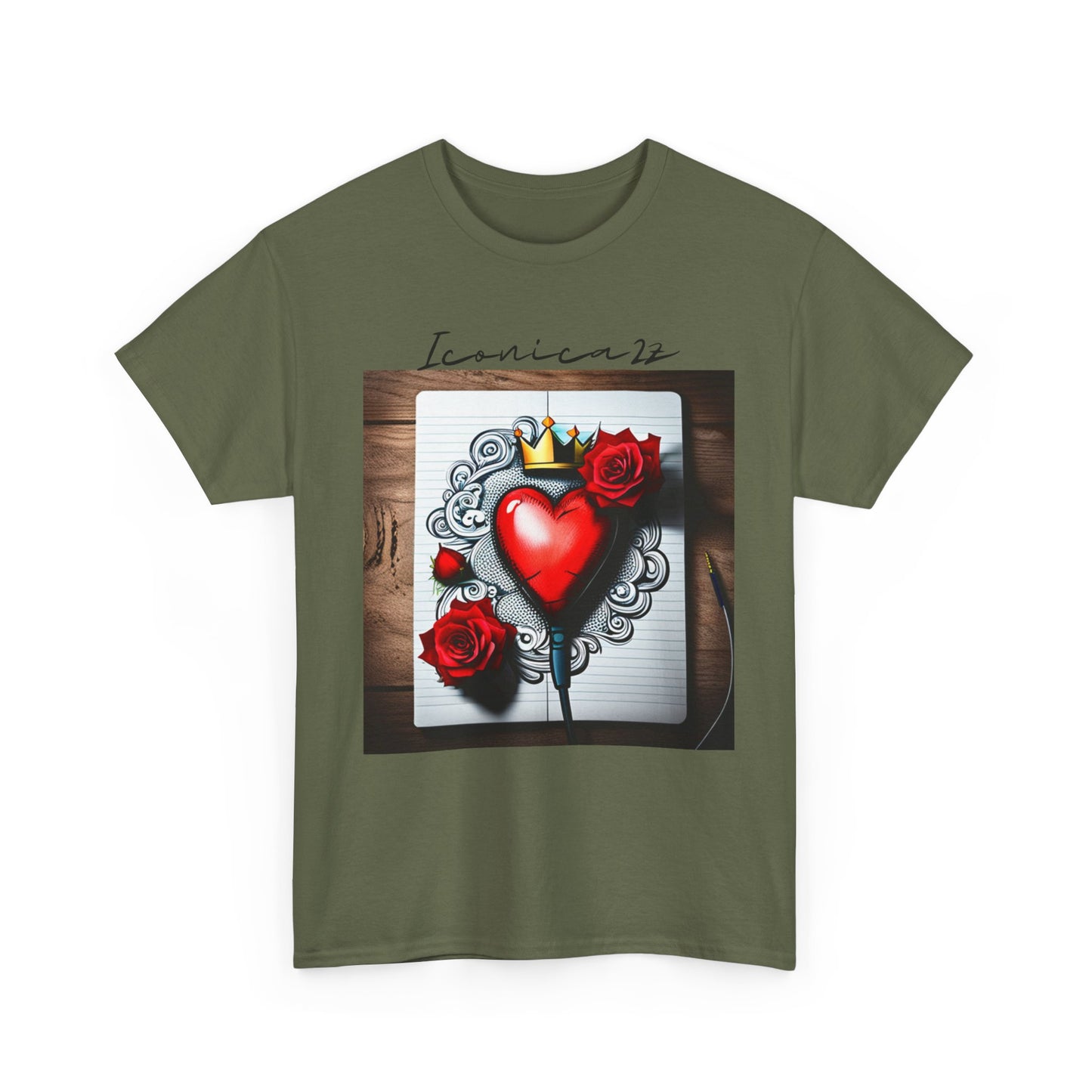 Romantic Heart Tee, Vintage Style T-Shirt, Perfect Gift for Lovers, Unisex Cotton Tee, Ideal for Valentine's Day, Casual Wear