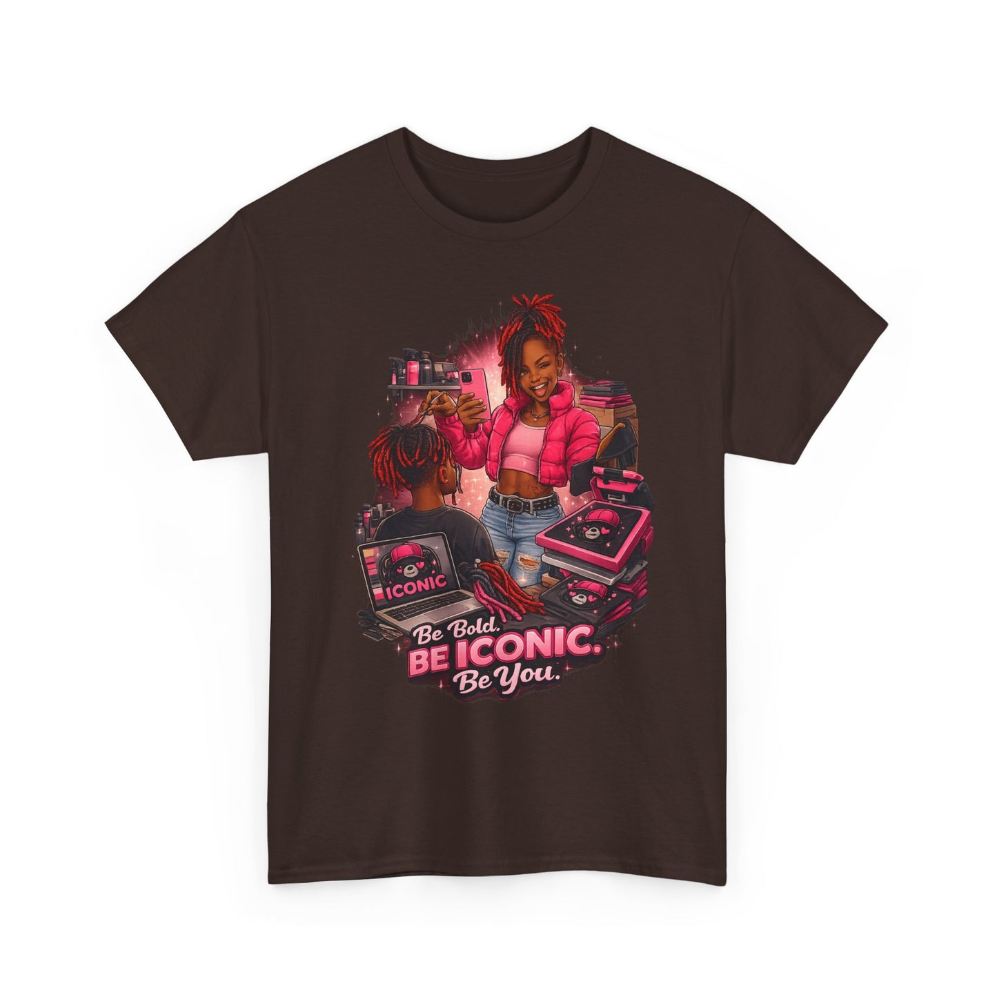 Be Iconic Tee — "Be Bold, Be Iconic, Be You" Graphic T-Shirt