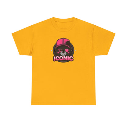 Iconic Bear Graphic Tee — Cute Pink Bear Cap T‑Shirt