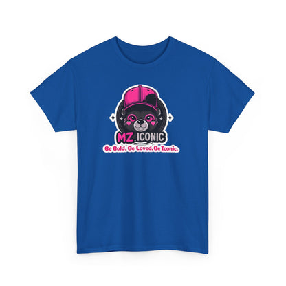 Graphic Tee — "MZ ICONIC" Cute Bear Logo Shirt (Be Bold. Be Loved. Be Iconic.)