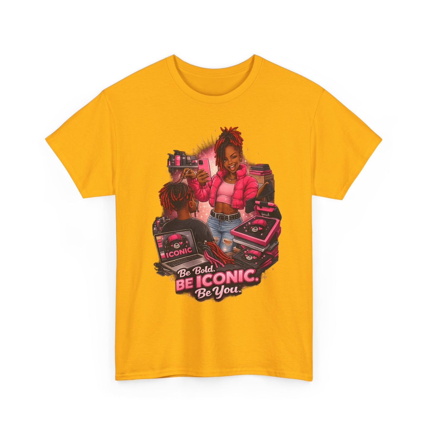 Be Iconic Tee — "Be Bold, Be Iconic, Be You" Graphic T-Shirt