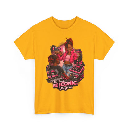 Be Iconic Tee — "Be Bold, Be Iconic, Be You" Graphic T-Shirt